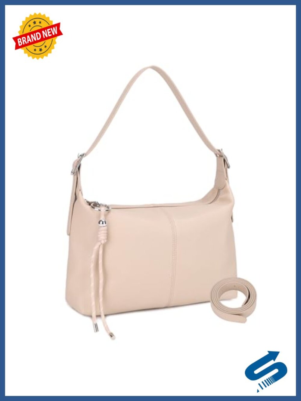 Faux Leather Suede Crossbody Shoulder Bag Adjustable Strap Keychain Charm